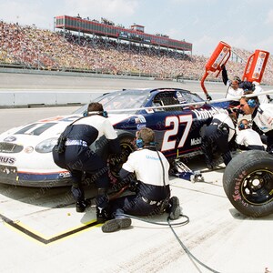 Vintage NASCAR Negatywny wydruk