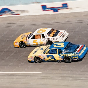 Vintage NASCAR Negatywny wydruk