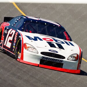 Vintage NASCAR Negatywny wydruk