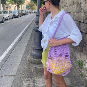 Simple Market Bag - Crochet Market Bag, Cotton, Eco-Friendly available in multiple colours