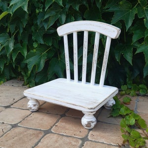 Wooden chair with round legs, newborn photography prop, child photo session, sitter prop