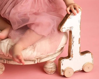 "Holzschild ""Eins"", Nummer eins, Geburtstag 1, Cake Smash, Kinderfotografie, Baby Foto Requisiten."