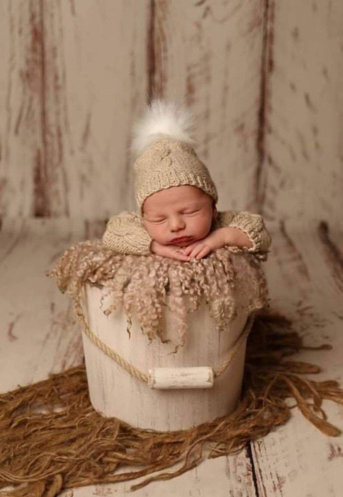 Wooden Bucket for Newborn Photography Posing Bowl Baby Photo Etsy