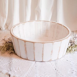 Wooden Bowl Photograhy Prop, Newborn Posing Bowl, Vintage Style Bucket, Baby Photography Prop