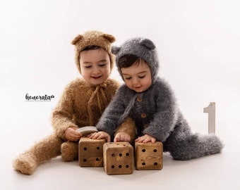 Dés en bois, cubes en bois, accessoires de photographie, photographie de nouveau-né/d'enfants, jouet d'enfants