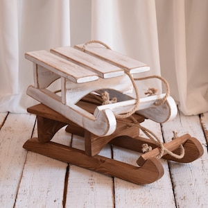 Santa’s sleigh photo props, wooden sledge photography props for newborn and children