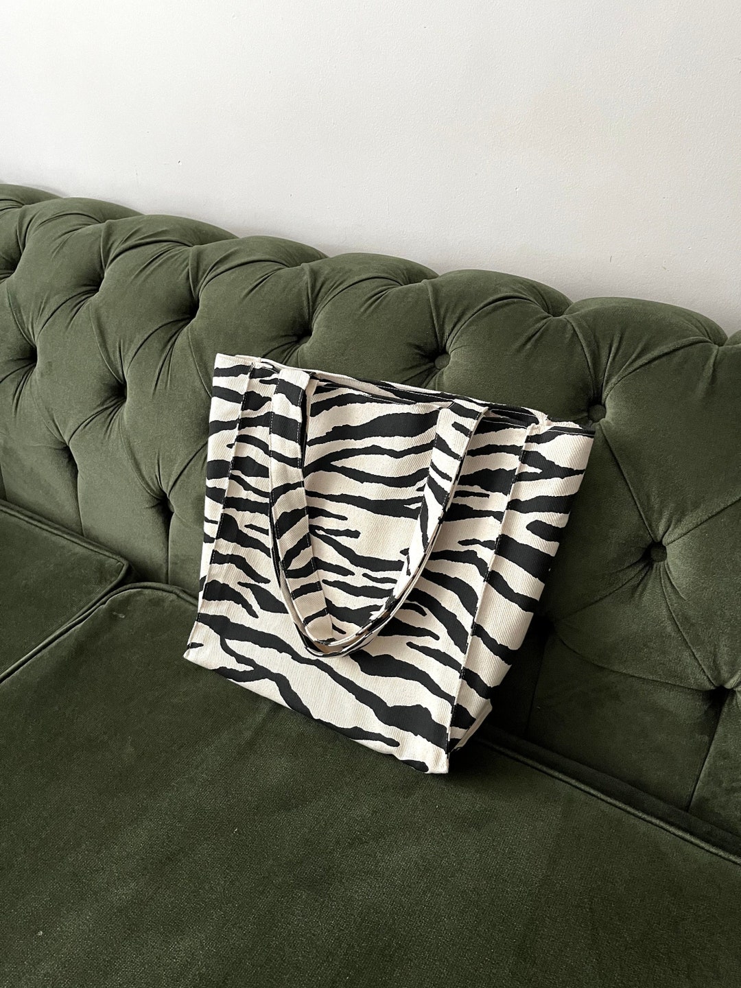 Zebra Print Tote Bag Zebra Tote Bag Y2k Bag Tote Bag Etsy