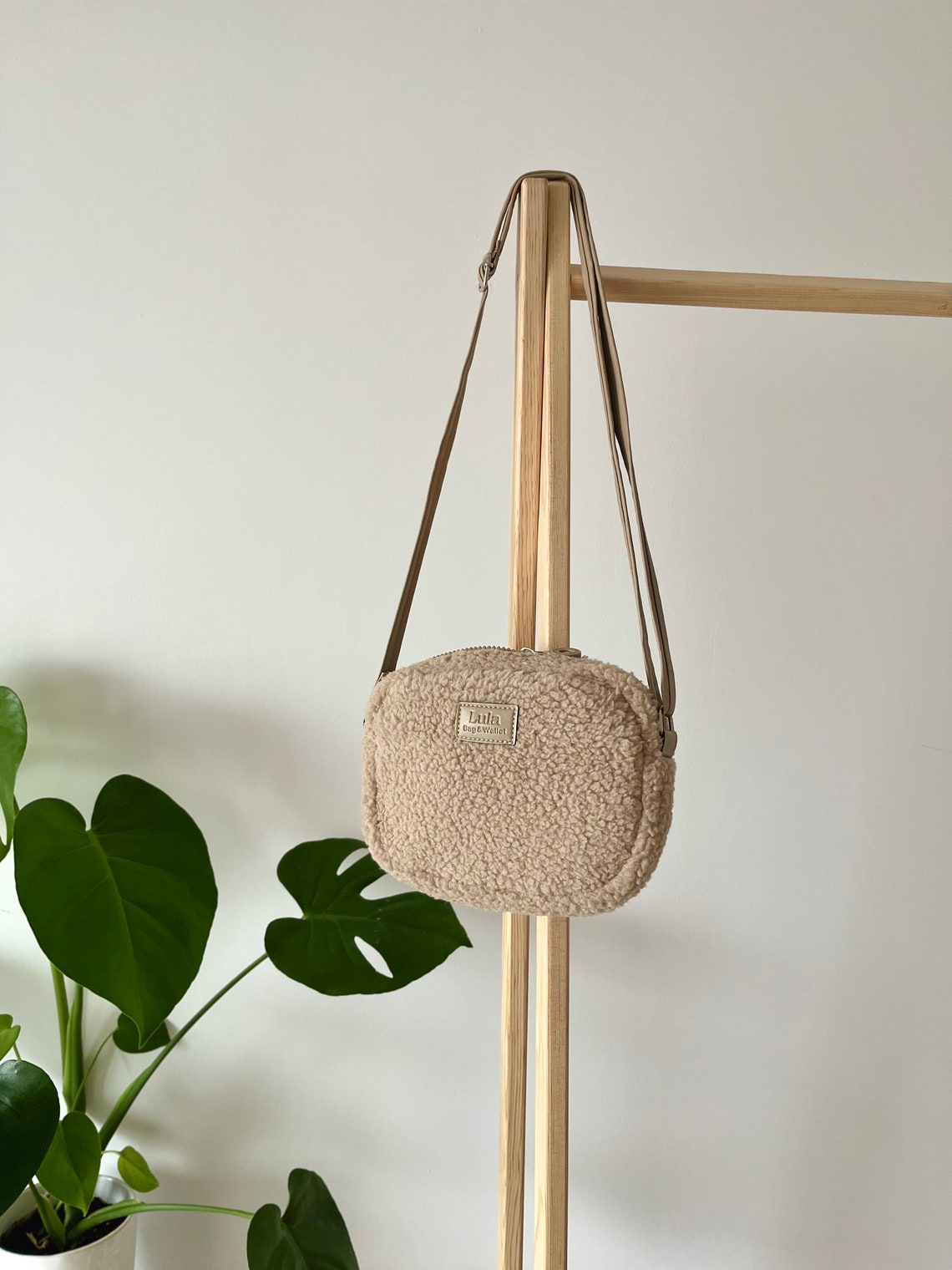 Sherpa Crossbody Bag Fluffy Bag Brown Sheepskin Bag Teddy Etsy