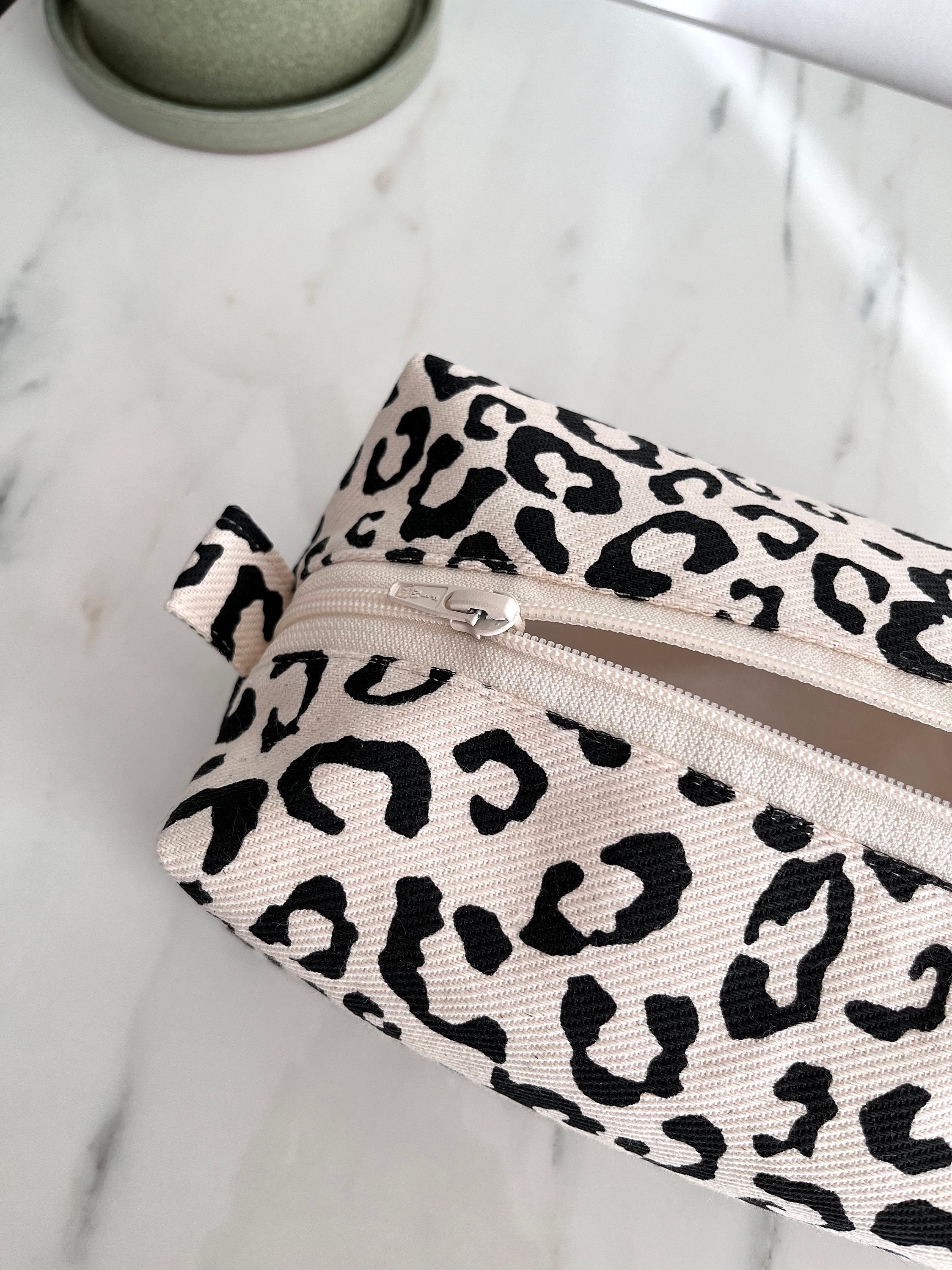 Leopard Makeup Bag Makeup Pouch Leopard Cosmetic Bag Etsy