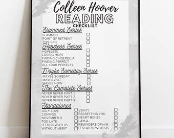 Colleen Hoover Reading List Printable Digital Download Book - Etsy