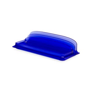 How_Cards Desk Organizer by Setsu & Shinobu Ito for NAVA Italy 2000, Transparent Blue Acrylic Mail and Stationery Holder New in Box