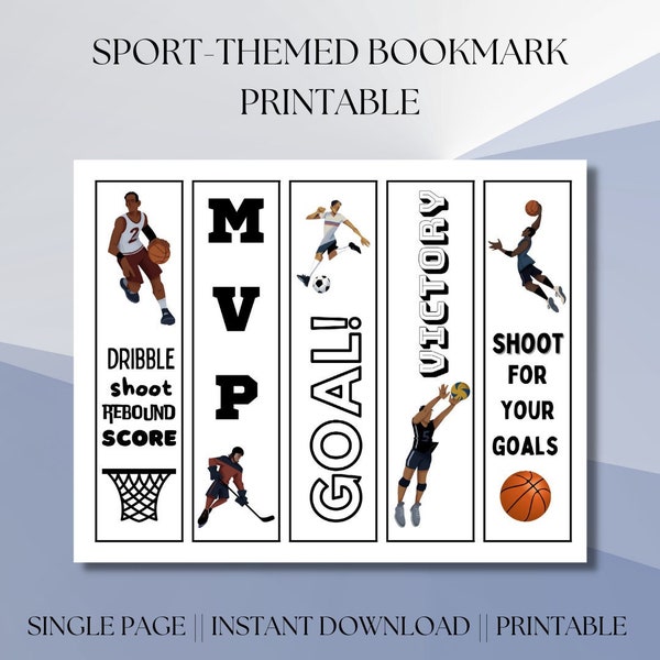 Football Bookmarks Printable Etsy