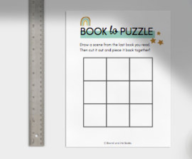 Kid's Book-to-puzzle Printable Instant Download - Etsy