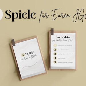 5 JGA games, set; JGA women; printable games; Digital templates in DIN A4; Hen party games