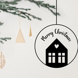 Christmas window sticker, sticker, vinyl sticker Christmas, winter village, cottage, winter house, hut