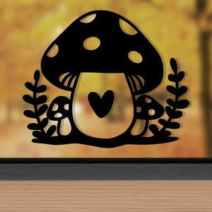 Window picture mushrooms, stickers, vinyl stickers autumn, Halloween, autumn decoration, autumn, mushroom, autumnal