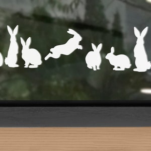 Window picture bunnies, stickers, vinyl stickers Easter bunnies, Easter decorations, spring, decoration