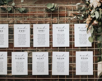 A6 Seating Plan, Seating Cards, Seating Arrangement | Wedding | Wedding Seating Chart | Who sits where