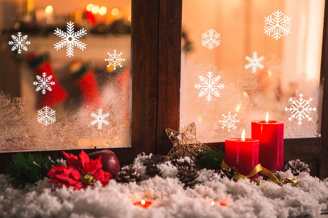 Window Sticker Frost Snow Window Picture Snowflakes, Stickers, Vinyl Stickers Snow, Winter ...