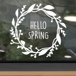 Window picture &#39;Hello Spring&#39; | Sticker | Vinyl sticker Easter | Easter decoration | Spring decoration | Window decoration