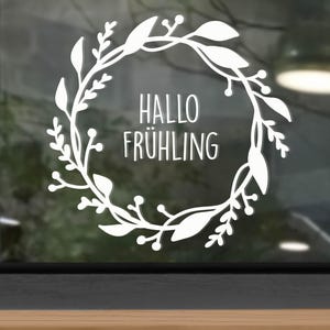 Window picture &#39;Hello Spring&#39; | Sticker | Vinyl sticker Easter | Easter decoration | Spring decoration | Window decoration
