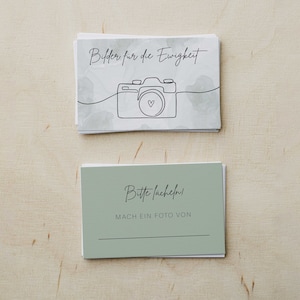 50 photo game cards incl. 40 examples; wedding game; party game; Photo action; Elegant, Eucalyptus