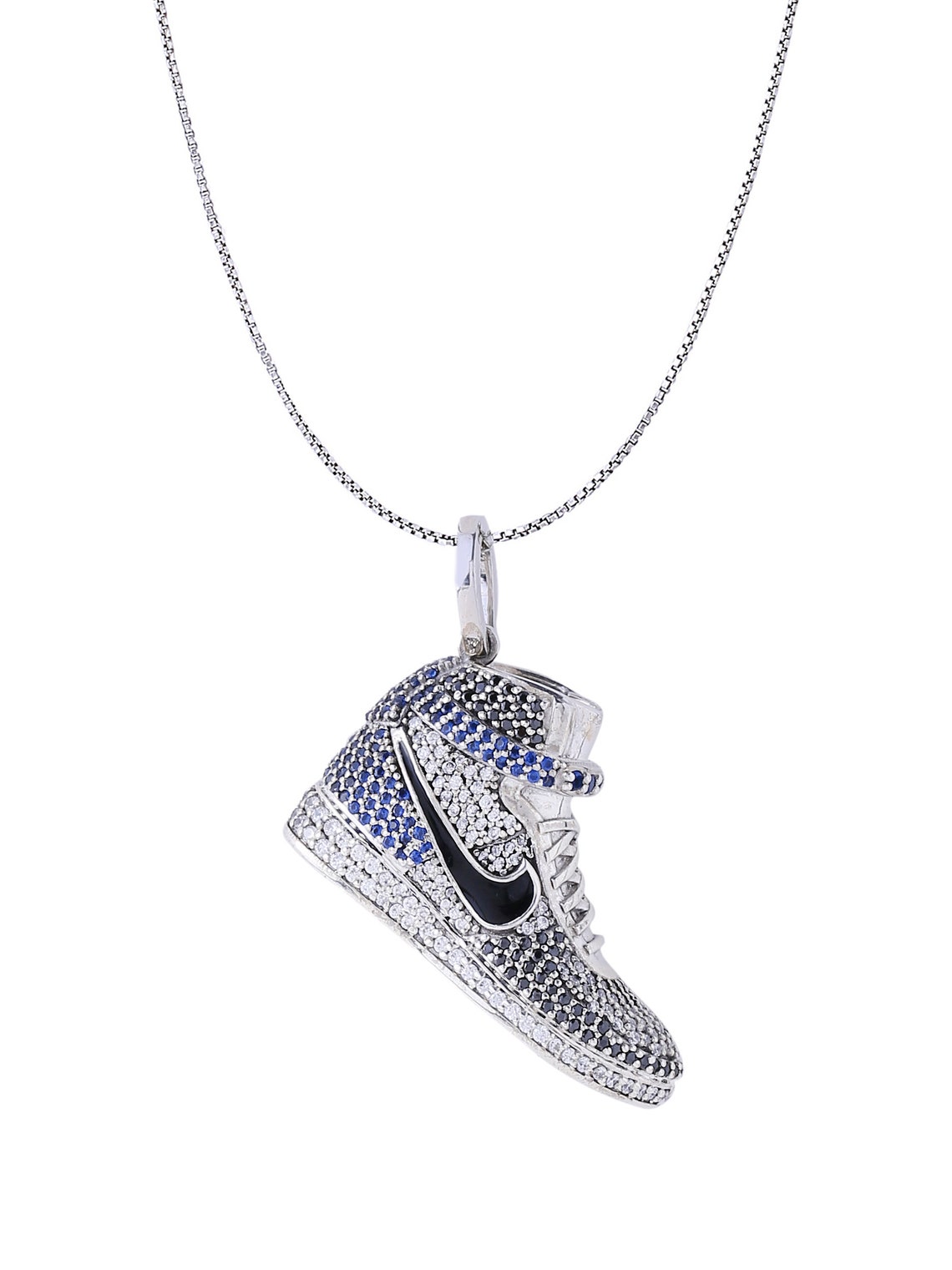 Air Jordan Sneaker Necklace Sterling Silver Michael Jordan Etsy