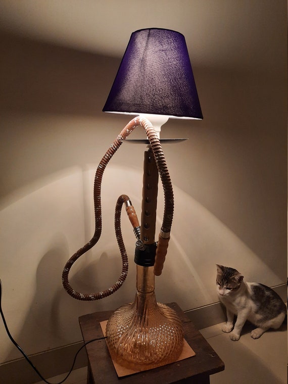 Handmade Funky Unique Table Lamp Made From Real Hookah Shisha
