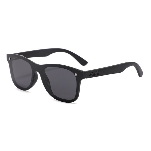 Hang Loose Ebony Wood Rimless Wayfarer Sunglasses