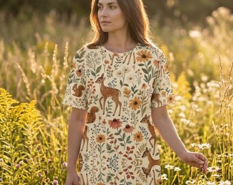 Camicia con stampa integrale di scoiattoli e cervi selvatici, 42,99 - 49,99