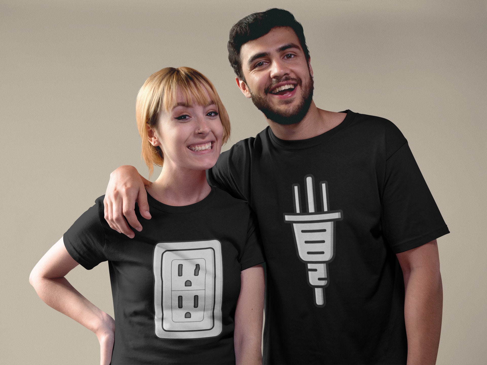 Couples Halloween Costume, Plug and Outlet Costume, Couples Shirts
