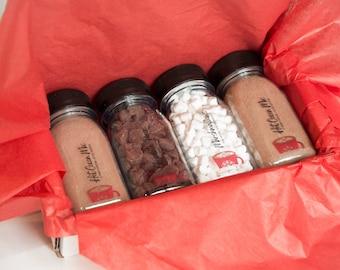 Christmas Hot Cocoa Gift Set: Marshmallows & Chocolate Sampler
