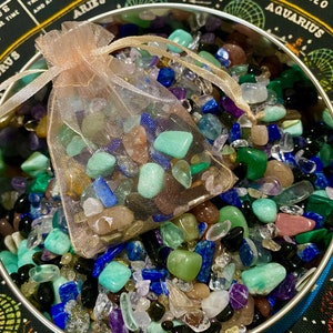 Crystal Confetti Scoop, Witchy, Gemstone Mystery Bag, Pagan Spiritual Crystal Lucky Dip, UK Crystal Confetti, Extra Scoop, Stocking Filler