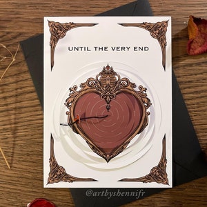 Tarjeta de telaraña gótica / Tarjeta de San Valentín hecha a mano, tarjeta de telaraña romántica, regalo para amantes del gótico, tarjetas personalizadas únicas