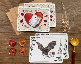 Spooky Valentine's Postcard Set: Alternative Postcards