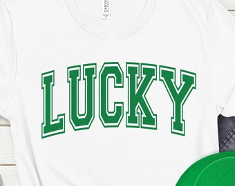 Lucky Shamrock Svg, Lucky Svg, Shamrock Svg, St Patricks Day Svg, Camicia fortunata, St Pattys Day Svg, Lucky Png, Camicia del giorno di San Patrizio