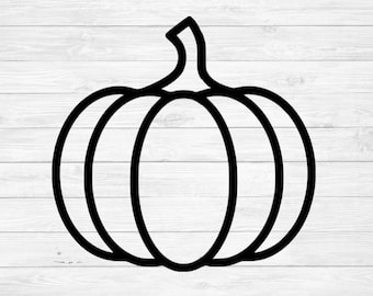 Pumpkin SVG / Fall Pumpkin SVG / Autumn pumpkin outline SVG / Thanksgiving halloween svg/ Vector / Cricut Silhouette cut files download