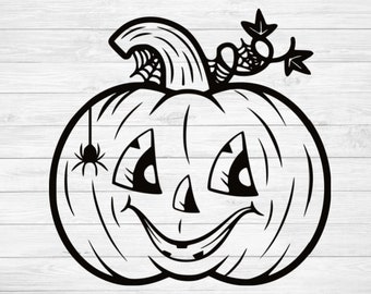 Pumpkin SVG / Fall Pumpkin SVG / Autumn pumpkin outline SVG / Thanksgiving halloween svg/ Vector / Cricut Silhouette cut files download