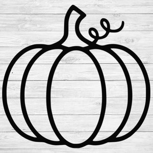 Pumpkin SVG / Fall Pumpkin SVG / Autumn pumpkin outline SVG / Thanksgiving halloween svg/ Vector / Cricut Silhouette cut files download