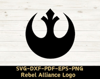 Rebellalliansens symbol SVG-fil, Star Wars rebellikon nedladdning digital fil - dxf, pdf, png - Cricut - Glowforge laserskuren fil silhuett