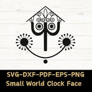 Kleines Weltuhr-Gesicht SVG - Disneyland Attraktion Download digitale Datei - svg, eps, dxf, pdf und png