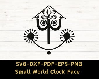 Small World Clock Face SVG - Disneyland Attraction Download Digital File - svg, eps, dxf, pdf, and png