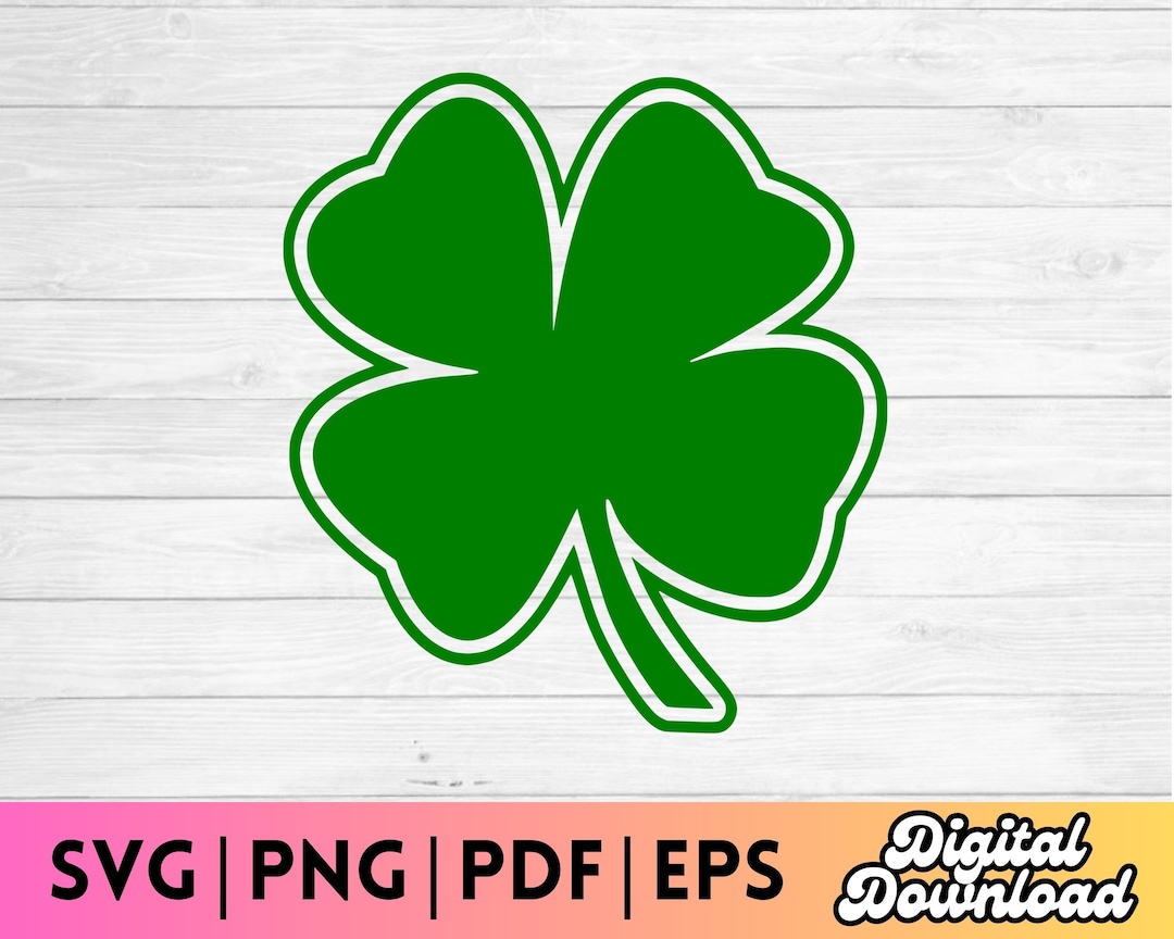 Four Leaf Clover SVG, Clover Svg, Lucky PNG, Shamrock PNG, St Patricks ...