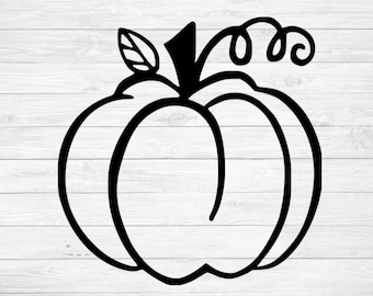 Pumpkin SVG / Fall Pumpkin SVG / Autumn pumpkin outline SVG / Thanksgiving halloween svg/ Vector / Cricut Silhouette cut files download png