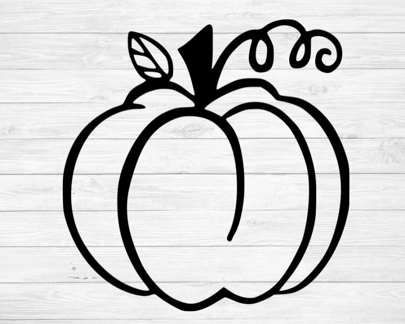Pumpkin SVG / Fall Pumpkin SVG / Autumn Pumpkin Outline SVG
