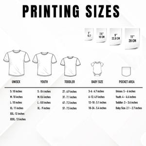 a picture of a t - shirt sizes chart