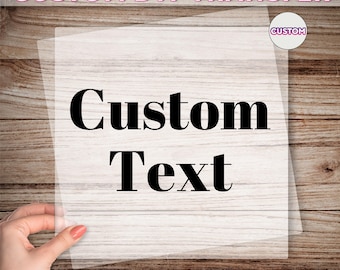 Custom Text DTF Transfer, Custom Ready To Press, Make Your Own Dtf, Personalized Iron On Press, Your Text Here Dtf, Customized Printing