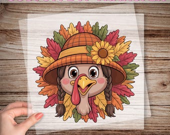 Cute Thanksgiving Turkey Graphic Print, Turkey Day Ready To Press, Thanksgiving Gift For Kids, Cute Fall Dtf Transfer, Fall Turkey Dtf