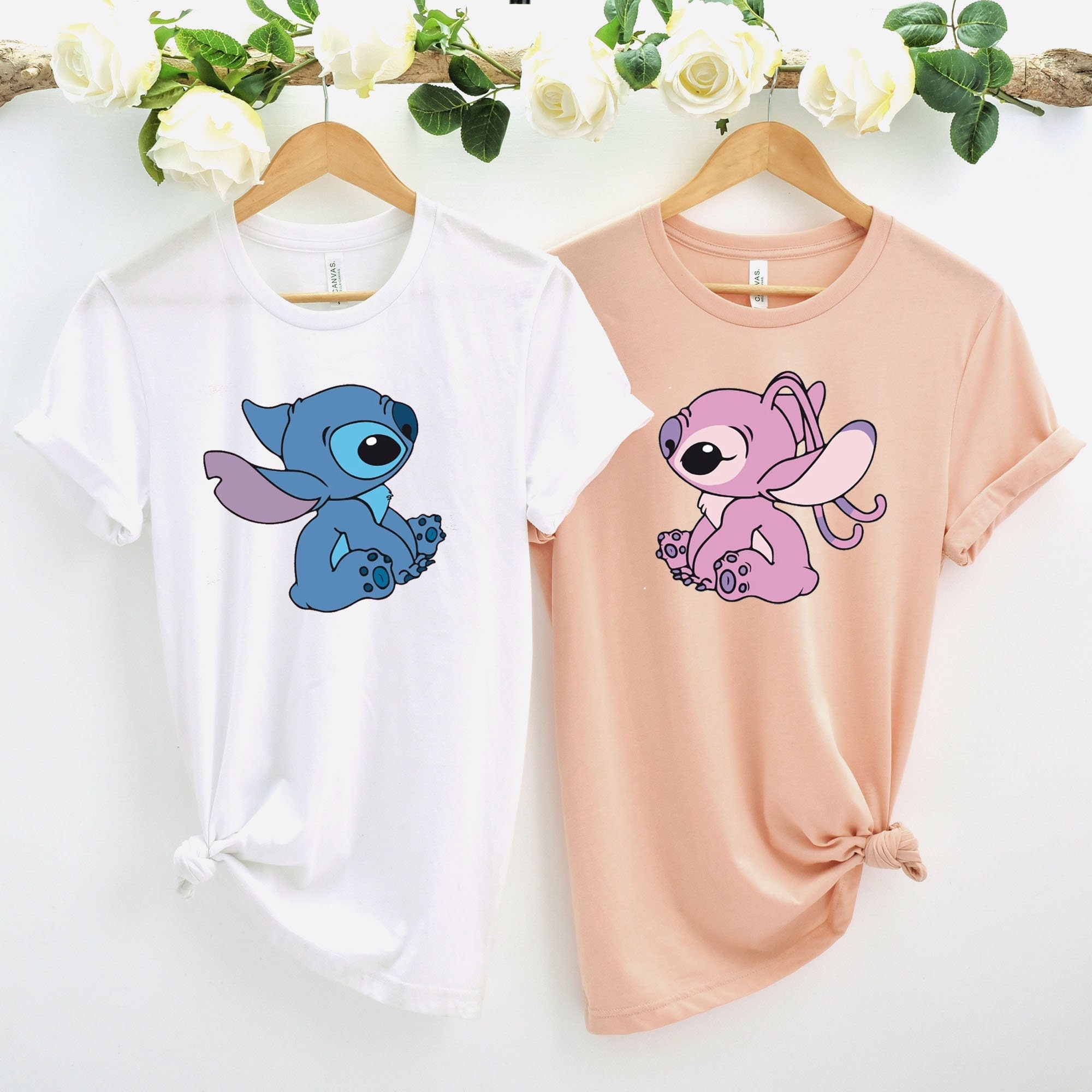 Stitch Couple Shirts Stitch and Angel 