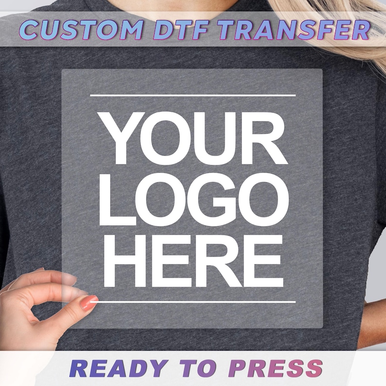 a person holding a transparent sign with the text "YOUR LOGO HERE" on it.